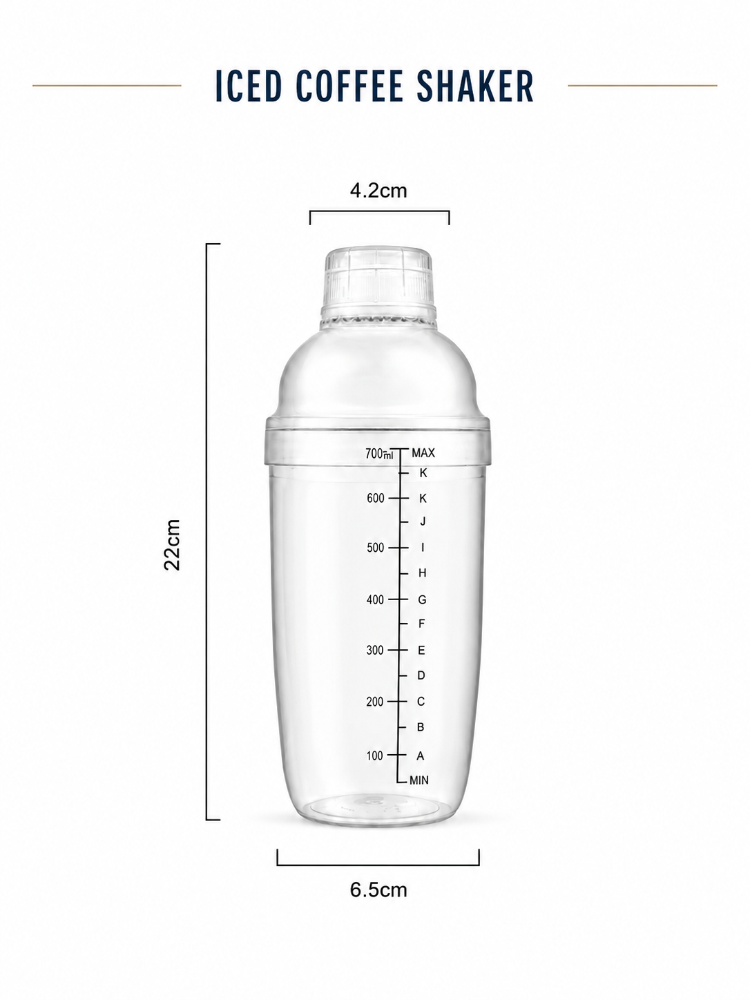 700ml Iced Coffee Shaker